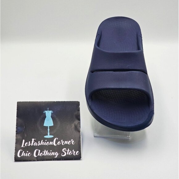 OOfos OOriginal Men's Navy Blue Ooahh Sport Slide Sandals Size M9/Wo's 11 2636 - Picture 16 of 16